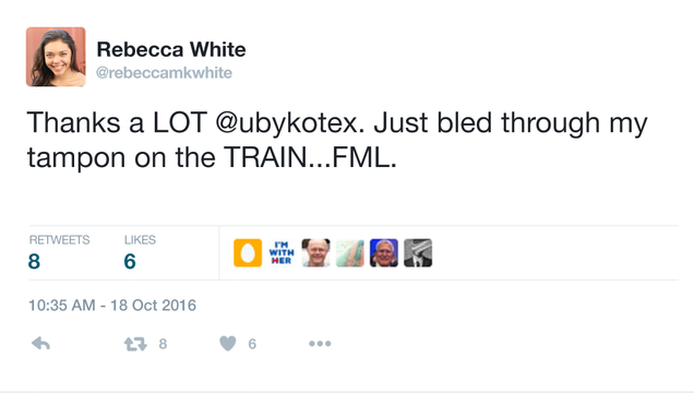 Illustration for article titled Social Media Meltdown: When This Woman Bled Through Her Tampon, Kotex Called For Her Assassination